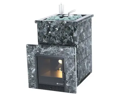 Фото Печь «Анапа» в полноценном кожухе с открытым верхом - Пироксенит в магазине Woodson Фото Печь «Анапа» в полноценном кожухе с открытым верхом - Пироксенит в магазине Woodson