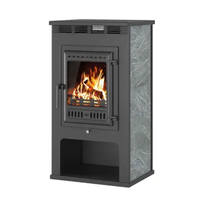 Фото Печь-Камин ASTON 11кВт (180 м3) Ø150мм (Чугунная дверь) Талькохлорит в магазине Woodson Фото Печь-Камин ASTON 11кВт (180 м3) Ø150мм (Чугунная дверь) Талькохлорит в магазине Woodson