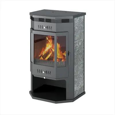 Фото Печь-Камин ASTON 12 кВт (200 м3) Призматик с плитой (Пироксенит Элит) в магазине Woodson Фото Печь-Камин ASTON 12 кВт (200 м3) Призматик с плитой (Пироксенит Элит) в магазине Woodson