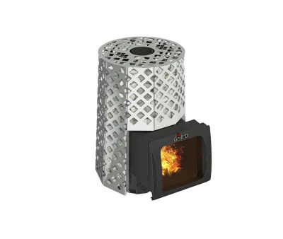 Фото Дровяная банная печь Grill'D Violet Steel Romb Short Window Max в магазине Woodson Фото Дровяная банная печь Grill'D Violet Steel Romb Short Window Max в магазине Woodson