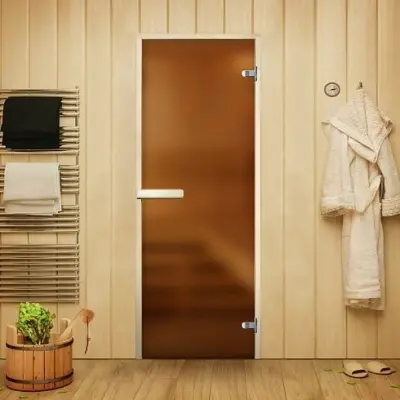 Дверь Элит Бронза Матовая 2000*800 (3п.8мм) L, без порога