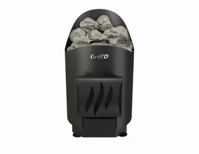 Фото Дровяная банная печь Grill'D Aurora Mini Short (дверца без стекла) в магазине Woodson Фото Дровяная банная печь Grill'D Aurora Mini Short (дверца без стекла) в магазине Woodson