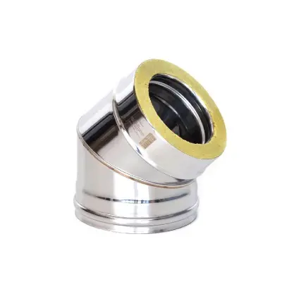 Фото Отвод Термо 45* ОТ-Р 304-0.8/304 D115/210* (2S) с хомутом 