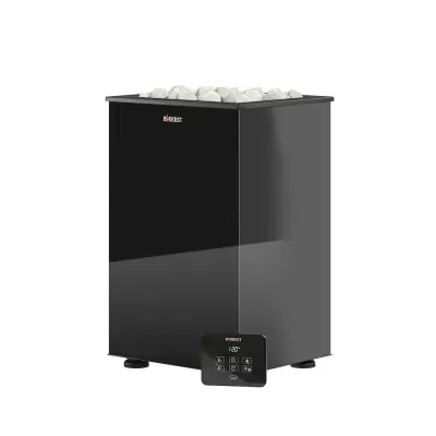 Фото Электрокаменка EVEREST «BLACK CRYSTAL» S90 (пульт управления в комплекте) в магазине Woodson Фото Электрокаменка EVEREST «BLACK CRYSTAL» S90 (пульт управления в комплекте) в магазине Woodson