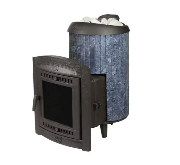 Фото Печь банная "Атмосфера L" в ламелях "Талькохлорит" наборный рисунок в магазине Woodson Фото Печь банная "Атмосфера L" в ламелях "Талькохлорит" наборный рисунок в магазине Woodson