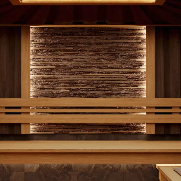 Панно "Рваное Дерево" с пазом под ленту, наличник Ольха, с корой