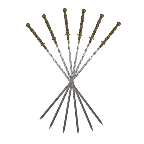 Шампур 3*12*450 кованая ручка Кардинал