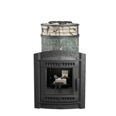 Фото Печь банная "Атмосфера L" Жадеит ламель+сетка с газовой горелкой в магазине Woodson