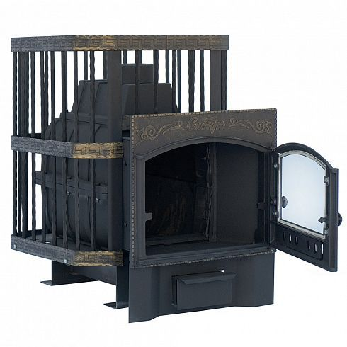 Фото Печь банная чугунная "Сибирь-24". Каминная дверца "Сибирь" (Сетка) в магазине Woodson Фото Печь банная чугунная "Сибирь-24". Каминная дверца "Сибирь" (Сетка) в магазине Woodson