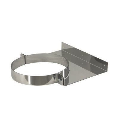 Фото Кронштейн стеновой (длина до хомута 90 мм) — 200 — нерж 1 мм 