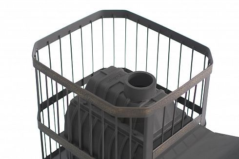 Фото Печь банная чугунная "Сибирь-24". Панорамная дверца (Сетка) в магазине Woodson Фото Печь банная чугунная "Сибирь-24". Панорамная дверца (Сетка) в магазине Woodson