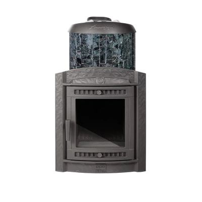 Фото Печь банная "Атмосфера XL" в ламелях "Пироксенит" наборный рисунок в магазине Woodson Фото Печь банная "Атмосфера XL" в ламелях "Пироксенит" наборный рисунок в магазине Woodson