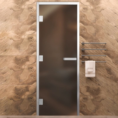 Дверь Хамам Элит 60G Бронза Matelux 1900*700 L, WC замок, без порога