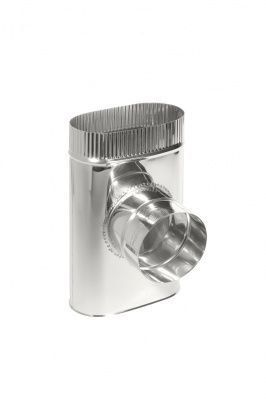 Фото Тройник Овал Моно 100х200. 304. 0,5 врезка D 120  Фото Тройник Овал Моно 100х200. 304. 0,5 врезка D 120