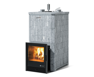 Фото Печь "Геленджик" в наборном полноценном кожухе Талькохлорит с закрытым верхом в магазине Woodson