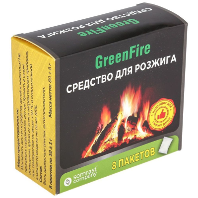 Средство для розжига "GreenFire" ОГНИВО 80г Средство для розжига "GreenFire" ОГНИВО 80г