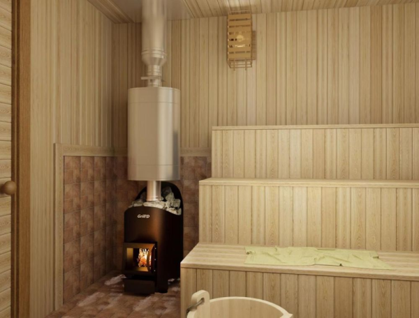 Фото Дровяная банная печь Grill'D Aurora 180 Short (дверца со стеклом) в магазине Woodson Фото Дровяная банная печь Grill'D Aurora 180 Short (дверца со стеклом) в магазине Woodson