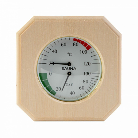 Термогигрометр восьмиугольник (липа) TH-12L
