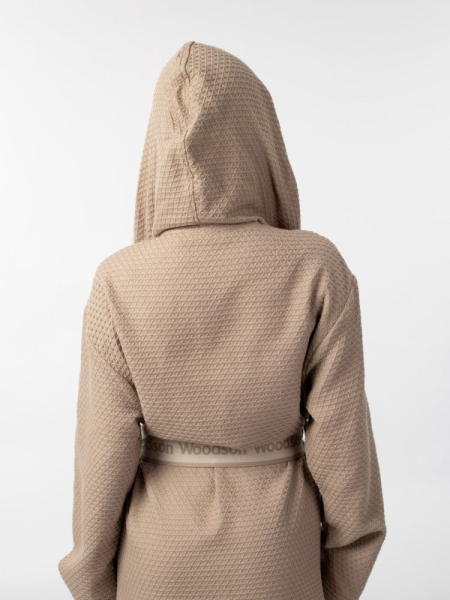 Халат вафельный Woodson, кремовый (46)