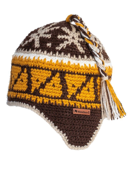 Шапка вязаная для бани Woodson Viking, орнамент, 1 косичка