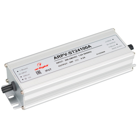 Блок питания ARPV-24100-A1 (24V, 4.16A, 100W) (ARL, IP67 Металл, 3 года)