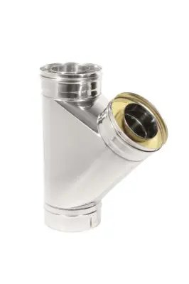 Фото Тройник Термо 45* ТРТ-Р 316-0.8/304 D200/300 с хомутом 