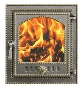 Дверка ВЕЗУВИЙ каминная 210 (Бронза)